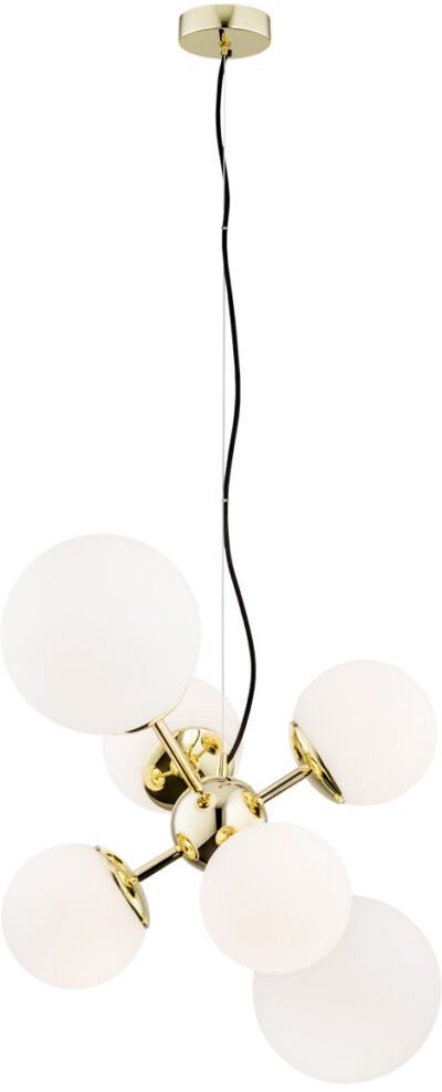 Argon Satelite lampa wisząca 6x15W opal/mosiądz 2532