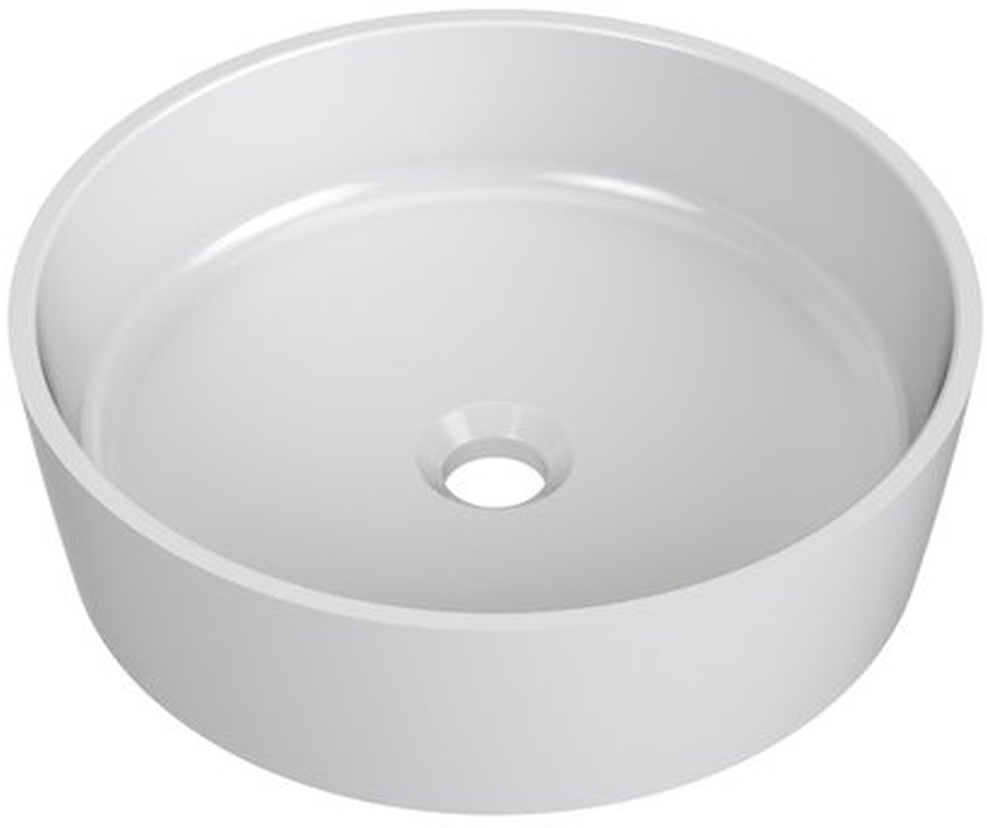 Ravak Uni umywalka 40 cm nablatowa okrągła biała XJX01140001