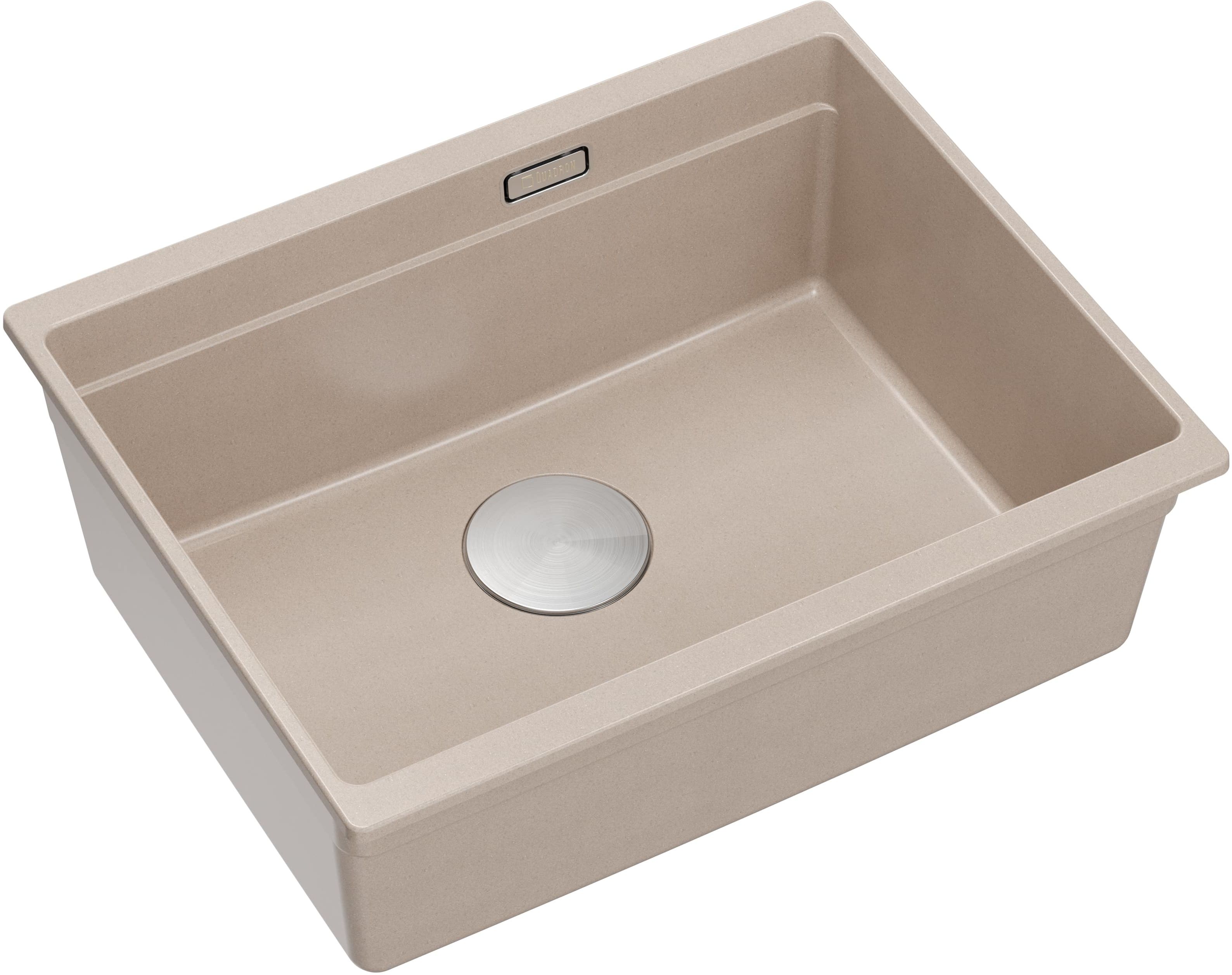 Quadron Logan 100 zlewozmywak GraniteQ 56x45 cm beżowy beż/elementy stalowe HQJ6045U2_BS_U