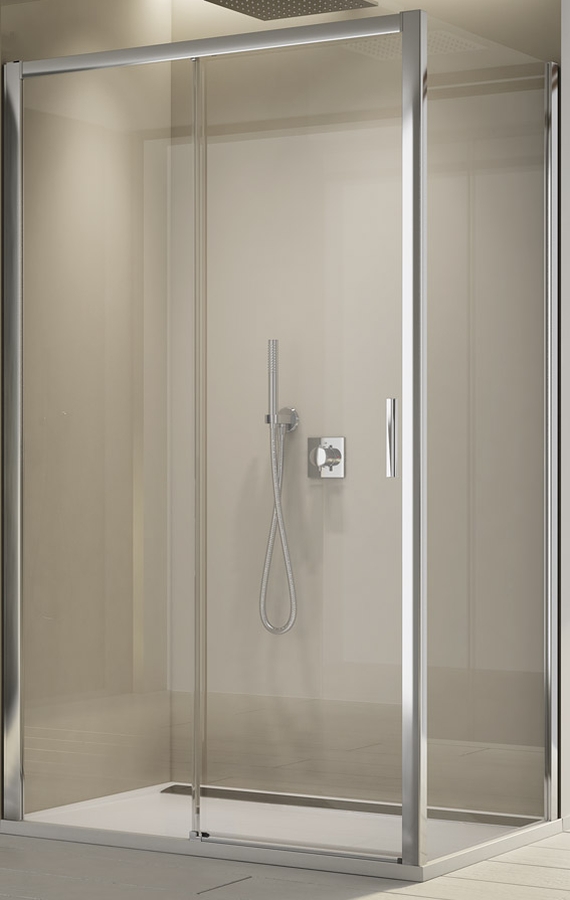 SanSwiss Top-Line S ścianka prysznicowa 90 cm boczna srebrny mat/szkło przezroczyste TOPF20900107