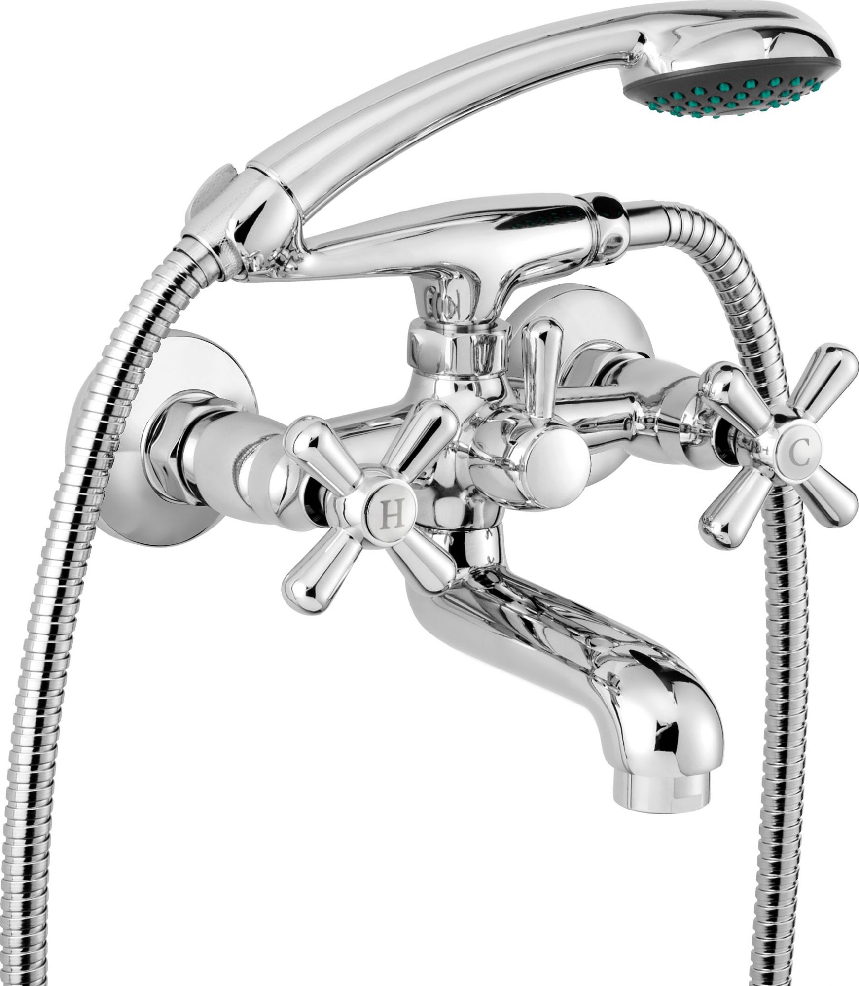 Deante Neo Symetrio bateria wannowo-prysznicowa ścienna chrom BOS011D - Wysyłka w 24h