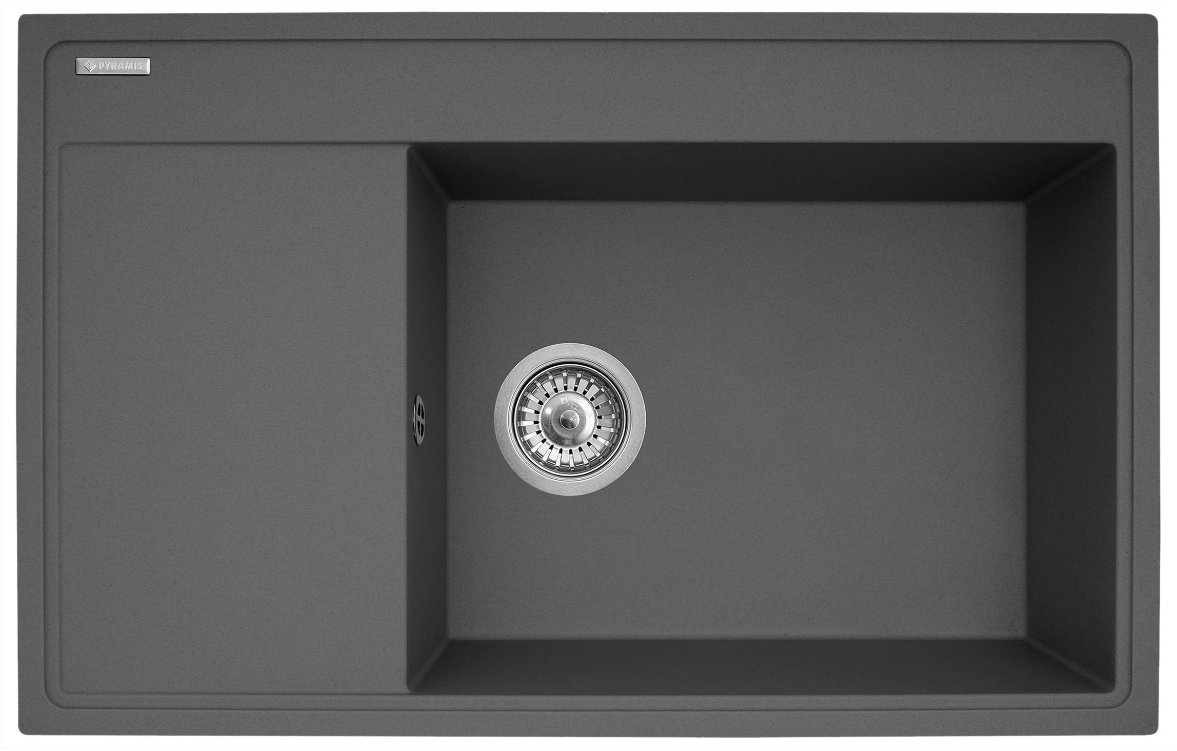 Pyramis Camea zlewozmywak granitowy 79x50 cm szary 070091601
