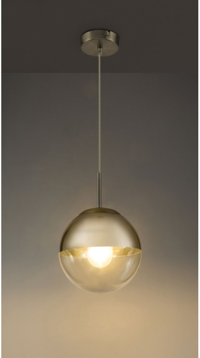 Globo Lighting Varus lampa wisząca 1x40W chrom/przezroczysty 15851