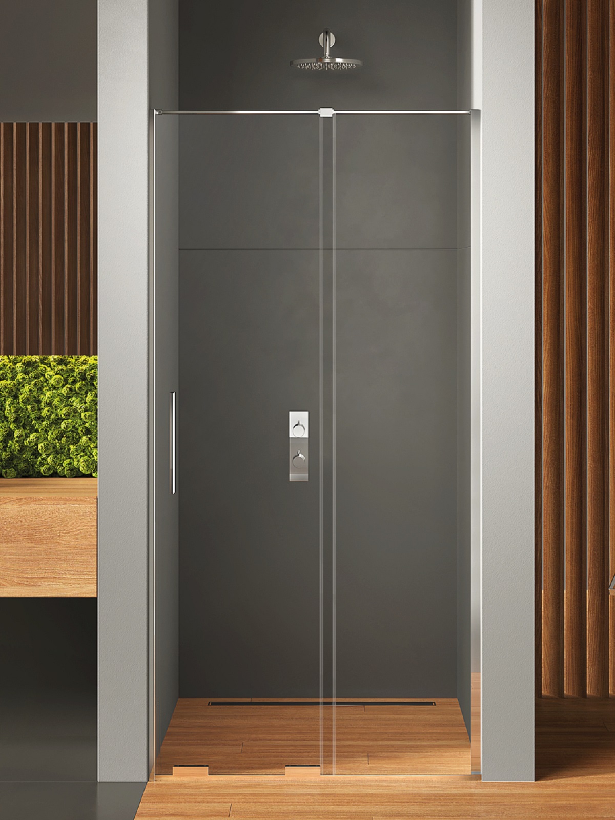 New Trendy Smart drzwi prysznicowe 130 cm rozsuwane chrom połysk/szkło przezroczyste EXK-4008