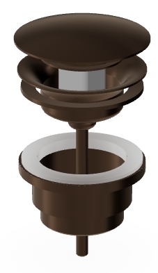 Zucchetti Helm korek do umywalki brushed chocolate PVD R97778.XP21