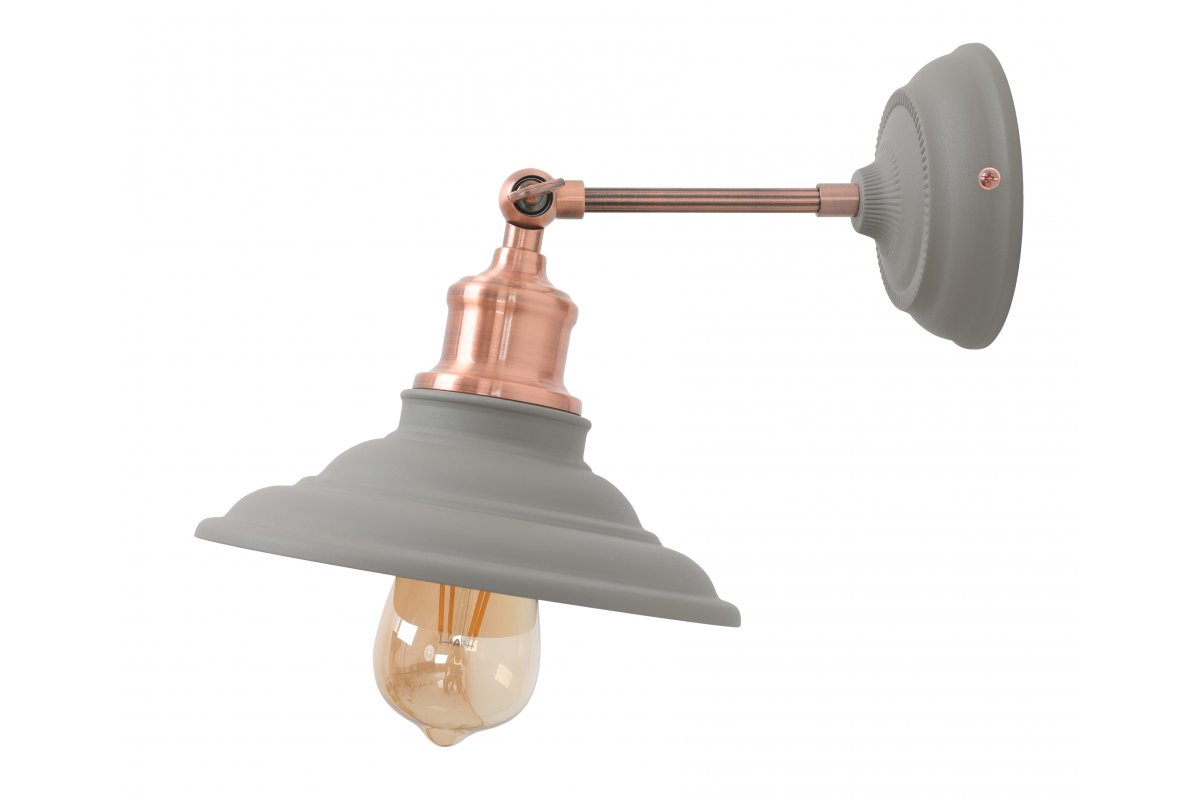 GTV Loret kinkiet 1x40 W szary OS-LOR-E27-15-DEC
