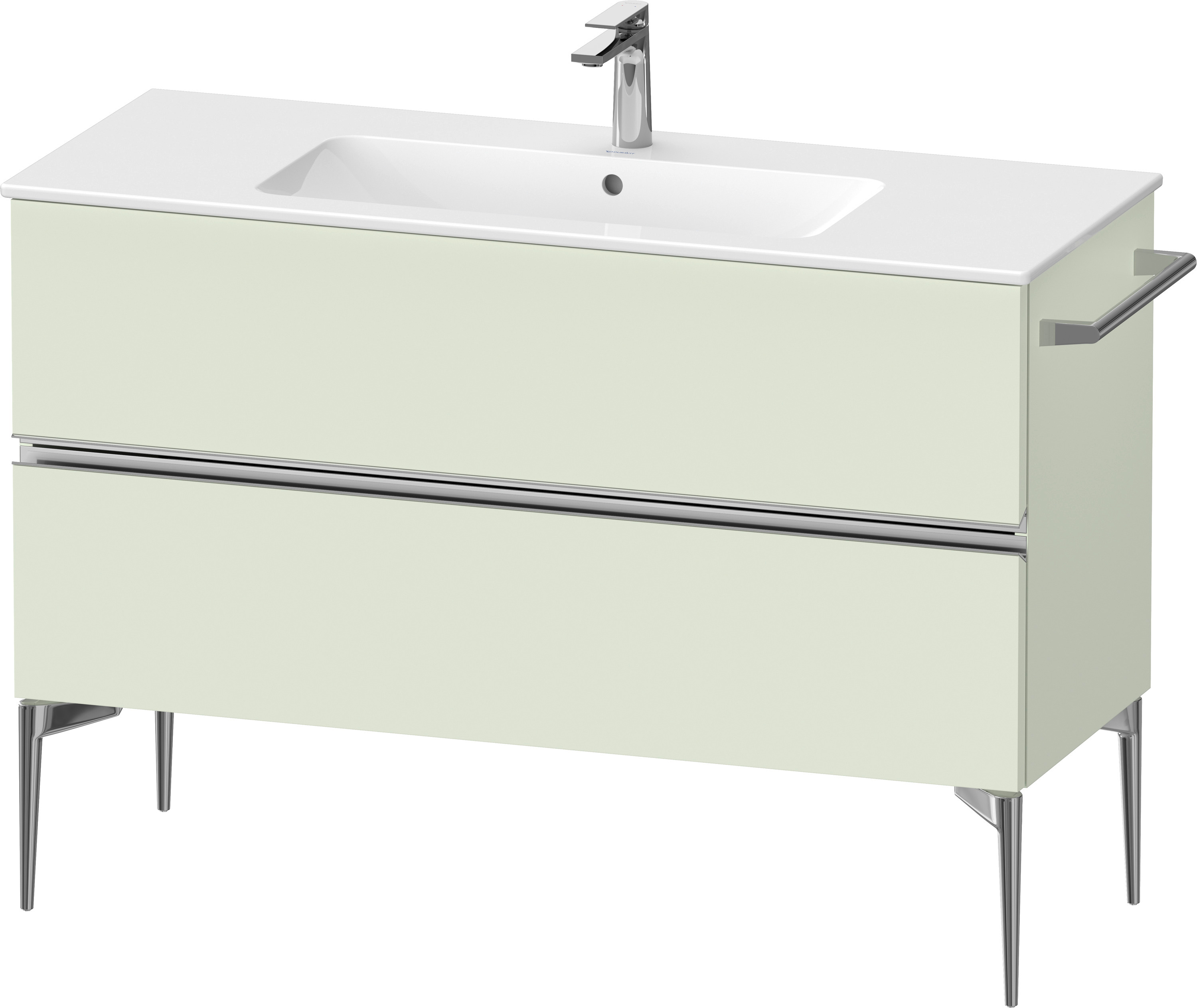 Duravit Sivida szafka 121x47,7x59,1 cm podumywalkowa wisząca zielona-chrom SV4646010HH0000