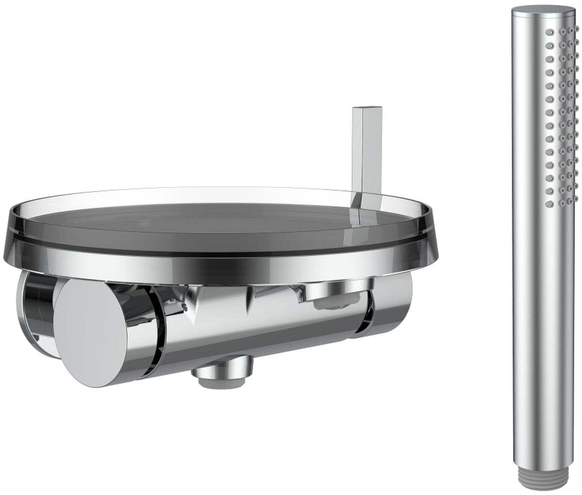 Laufen Kartell bateria wannowo-prysznicowa podtynkowa z dyskiem chrom H3213390041411