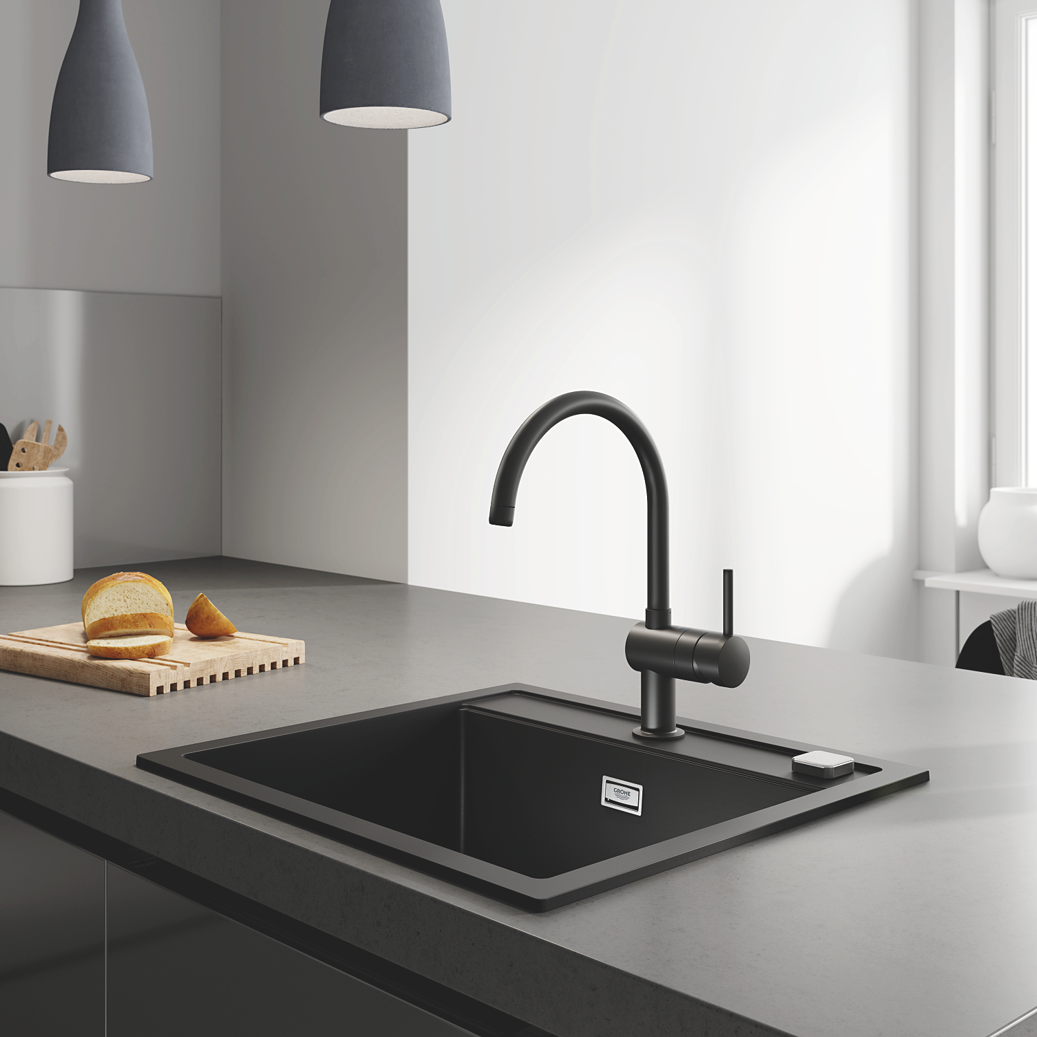 Grohe Minta bateria kuchenna stojąca czarna 32917KS0 - Wysyłka w 24h