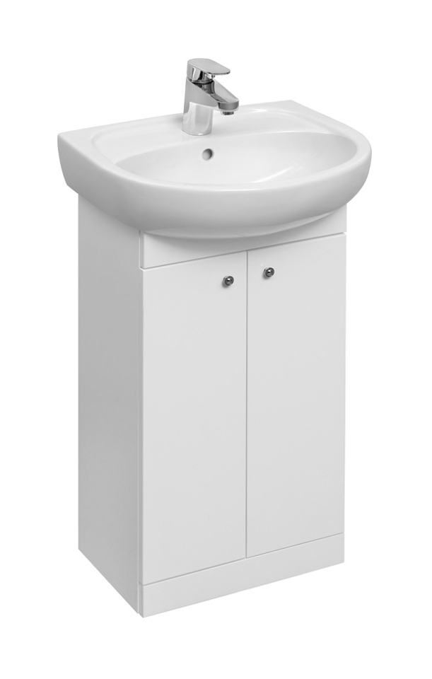 Koło Solo zestaw meblowy 50 cm umywalka z szafką biały połysk 79002-000