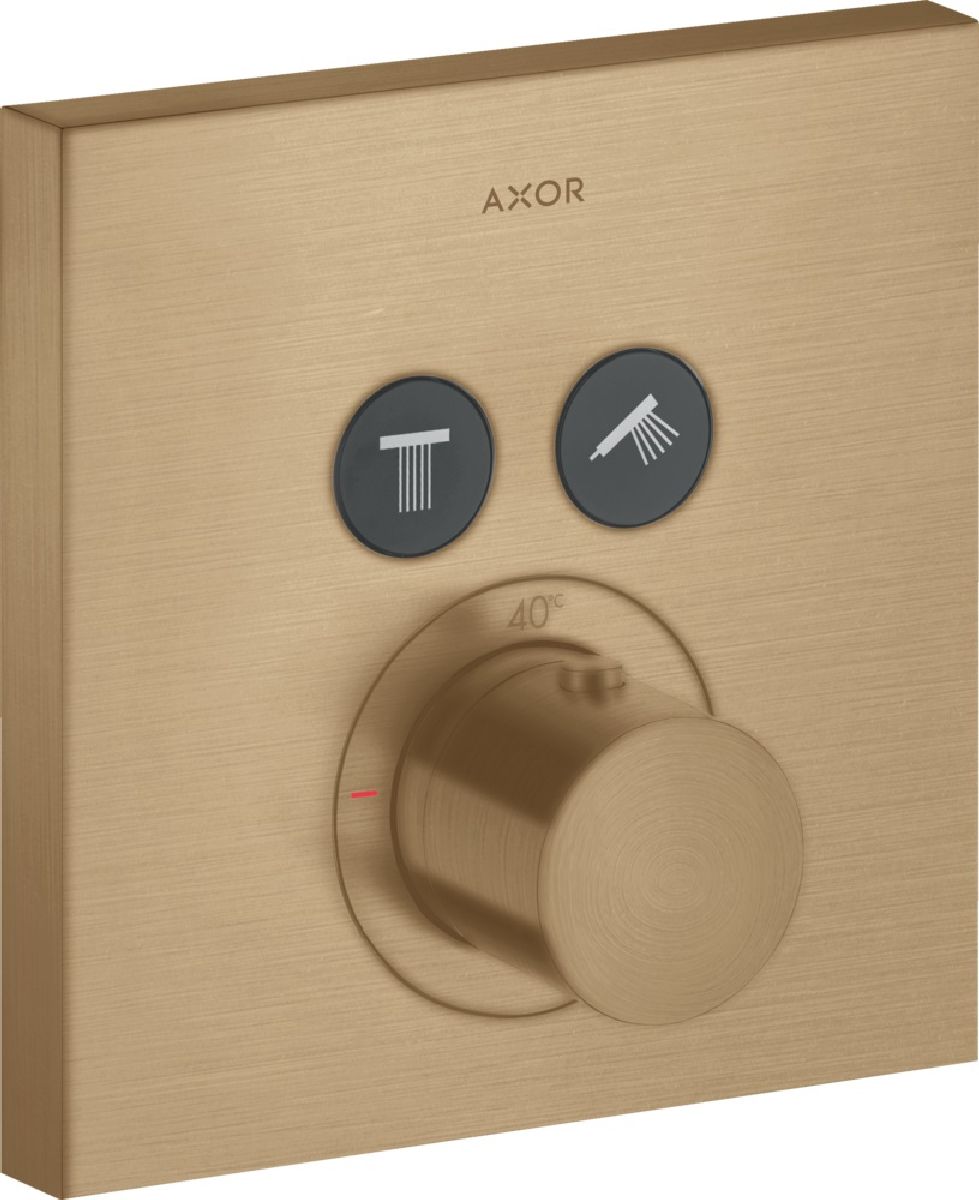 Axor ShowerSolutions bateria wannowo-prysznicowa podtynkowa termostatyczna brąz szczotkowany 36715140
