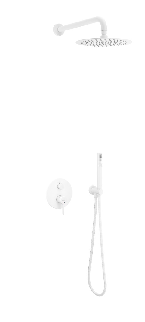 Excellent Pi zestaw wannowo-prysznicowy podtynkowy z deszczownicą biały AREX.SET.1247WH