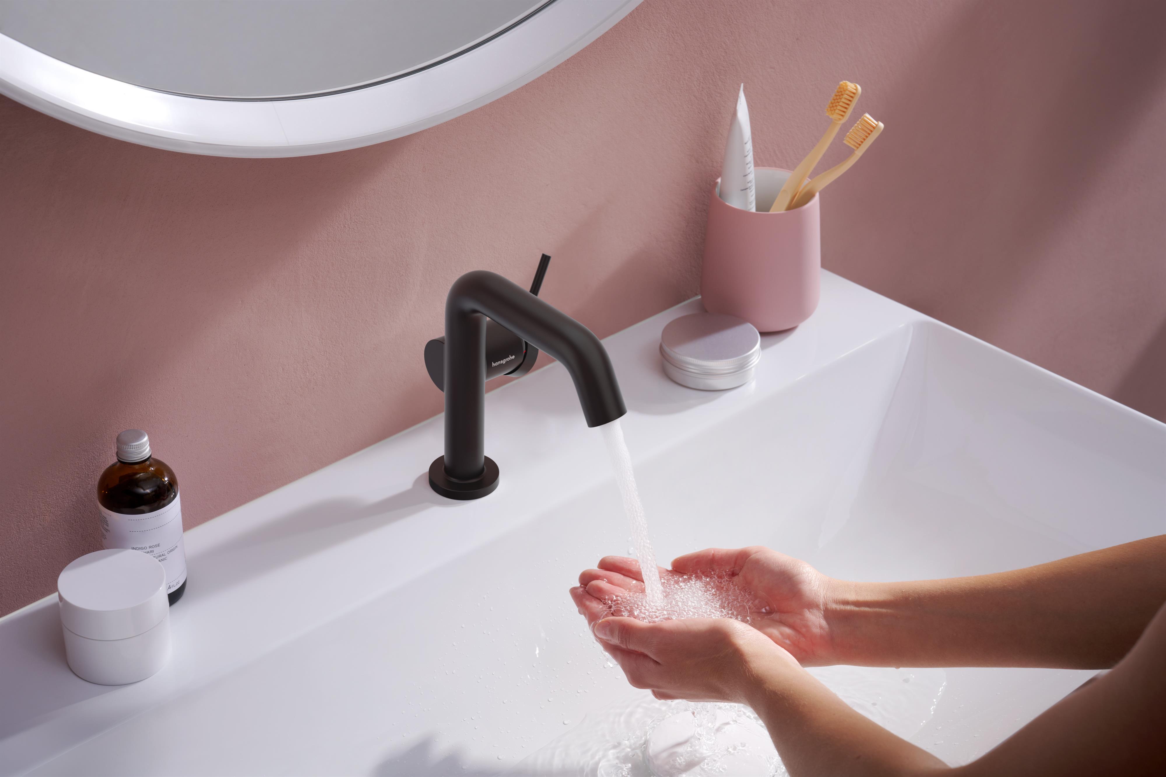 Hansgrohe Tecturis S bateria umywalkowa stojąca czarna 73323670