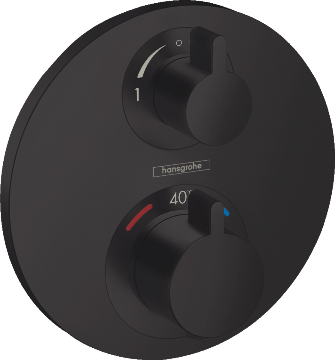 Hansgrohe Ecostat S bateria wannowo-prysznicowa podtynkowa termostatyczna czarny mat 15758670