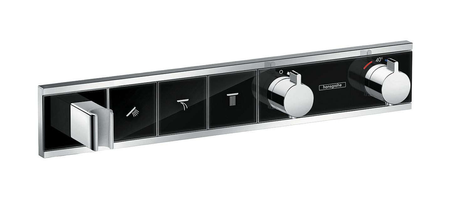 Hansgrohe RainSelect bateria wannowo-prysznicowa podtynkowa termostatyczna czarny/chrom 15356600