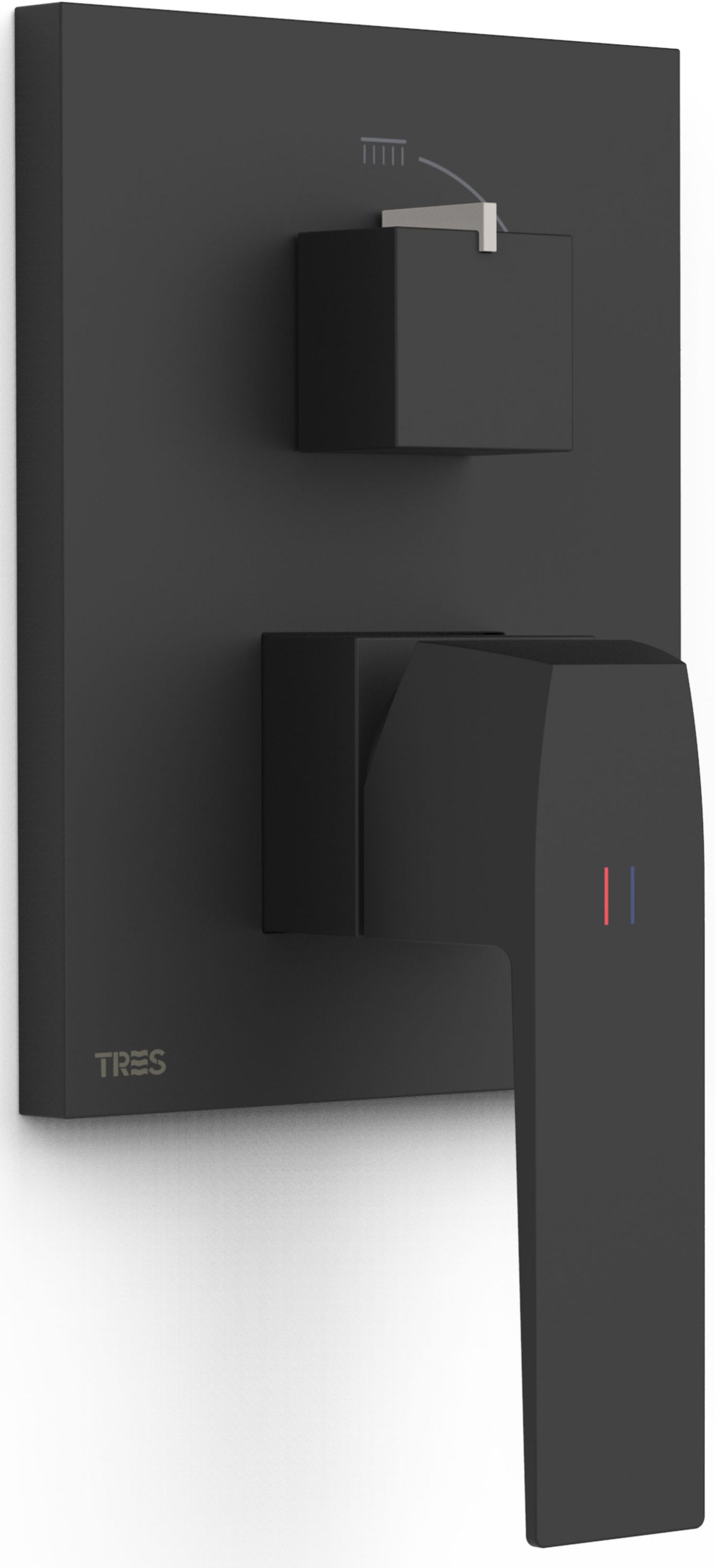 Tres Slim Exclusive bateria wannowo-prysznicowa podtynkowa czarny mat 20228101NM - Wysyłka w 24h