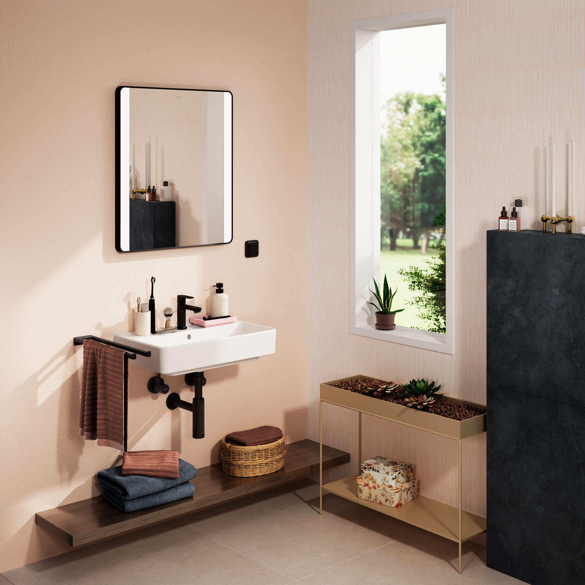 Hansgrohe Xanuia Q umywalka 60x37 cm prostokątna ścienna Compact biała 60213450