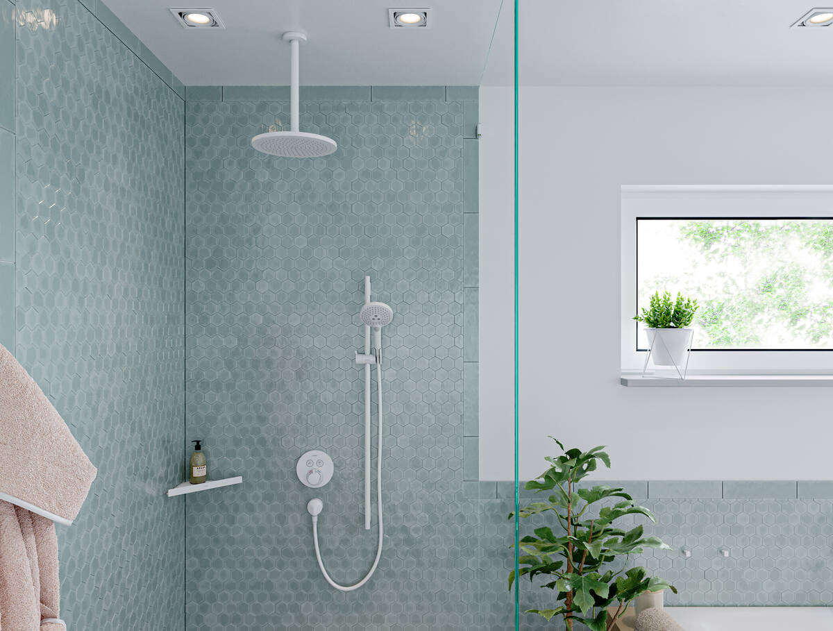 Hansgrohe ShowerSelect S bateria wannowo-prysznicowa podtynkowa termostatyczna biały mat 15743700