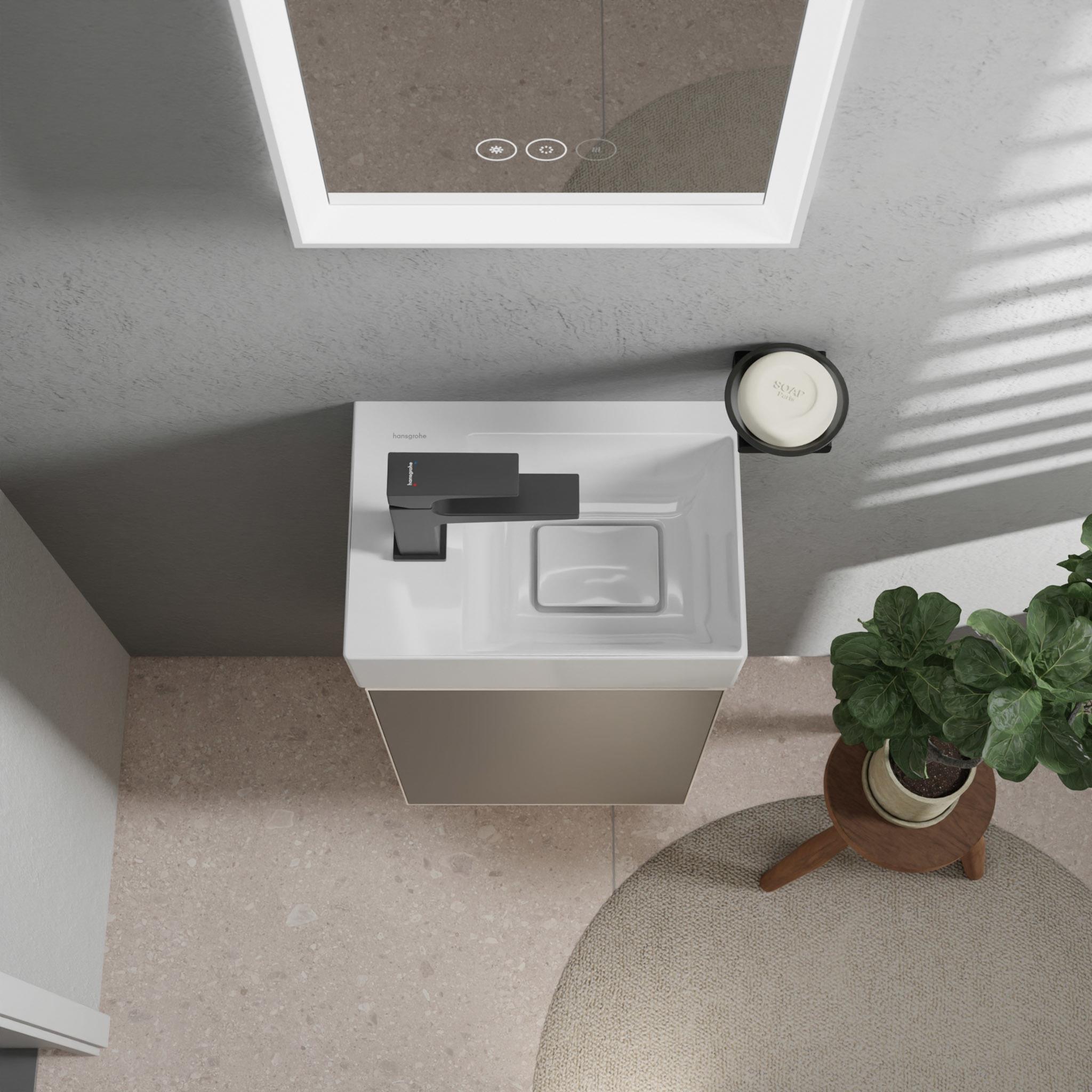 Hansgrohe Xevolos E umywalka 36x25 cm ścienna prostokątna lewa SmartClean biały połysk 61087450