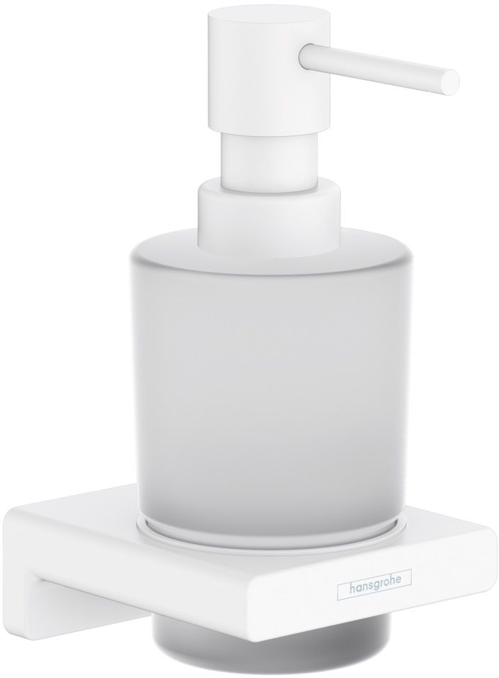 Hansgrohe AddStoris dozownik do mydła 200 ml ścienny szkło/biały mat 41745700