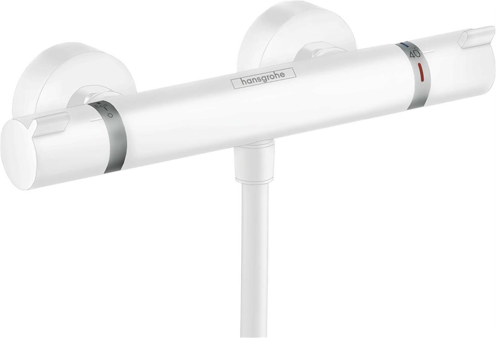 Hansgrohe Ecostat bateria prysznicowa ścienna termostatyczna biały mat 13116700