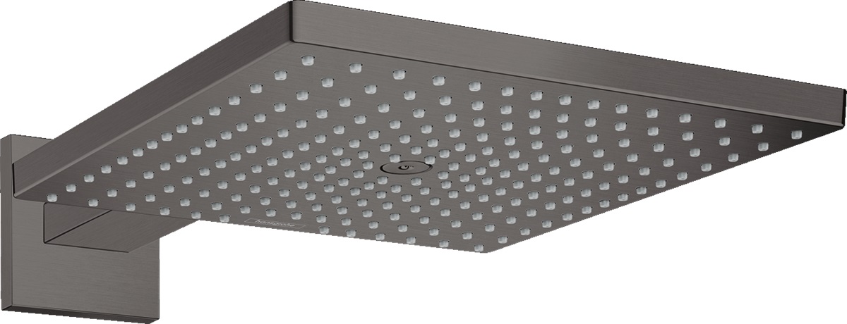 Hansgrohe Raindance E deszczownica 30 cm kwadratowa z ramieniem prysznicowym czarny chrom szczotkowany 26238340