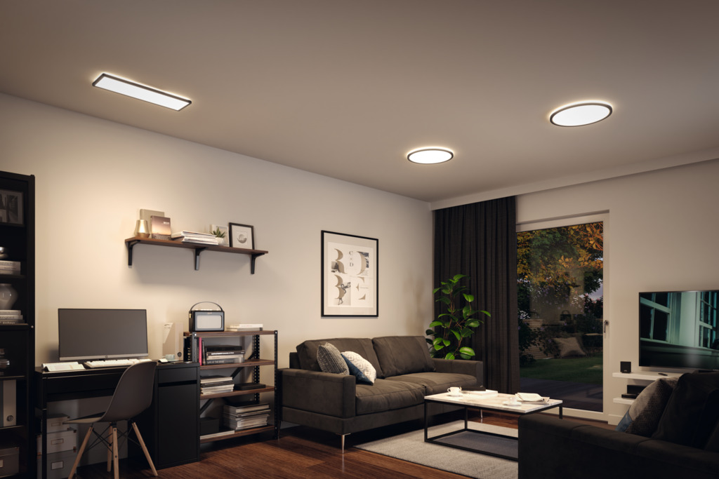 Paulmann Atria Shine plafon 1x22W LED czarny 71013