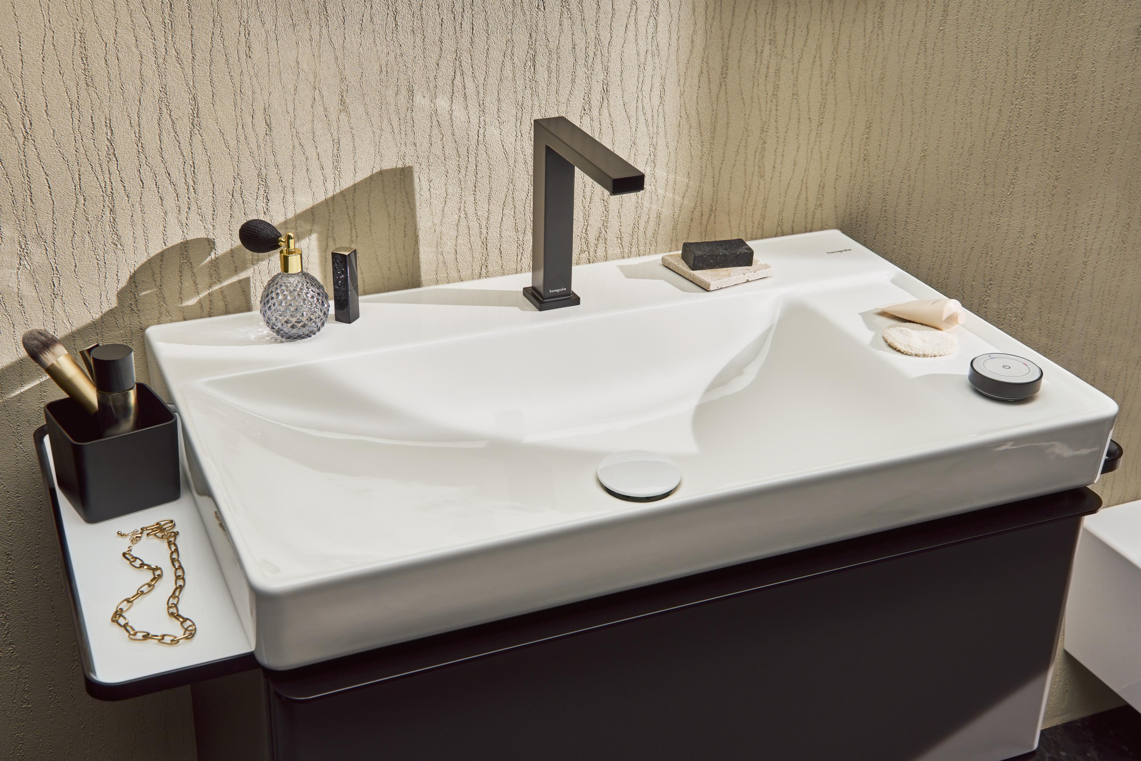 Hansgrohe Tecturis E bateria umywalkowa stojąca czarna 73053670