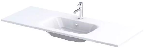 Oristo Are umywalka 121x46 cm prostokątna meblowa biała UME-AR-120-92