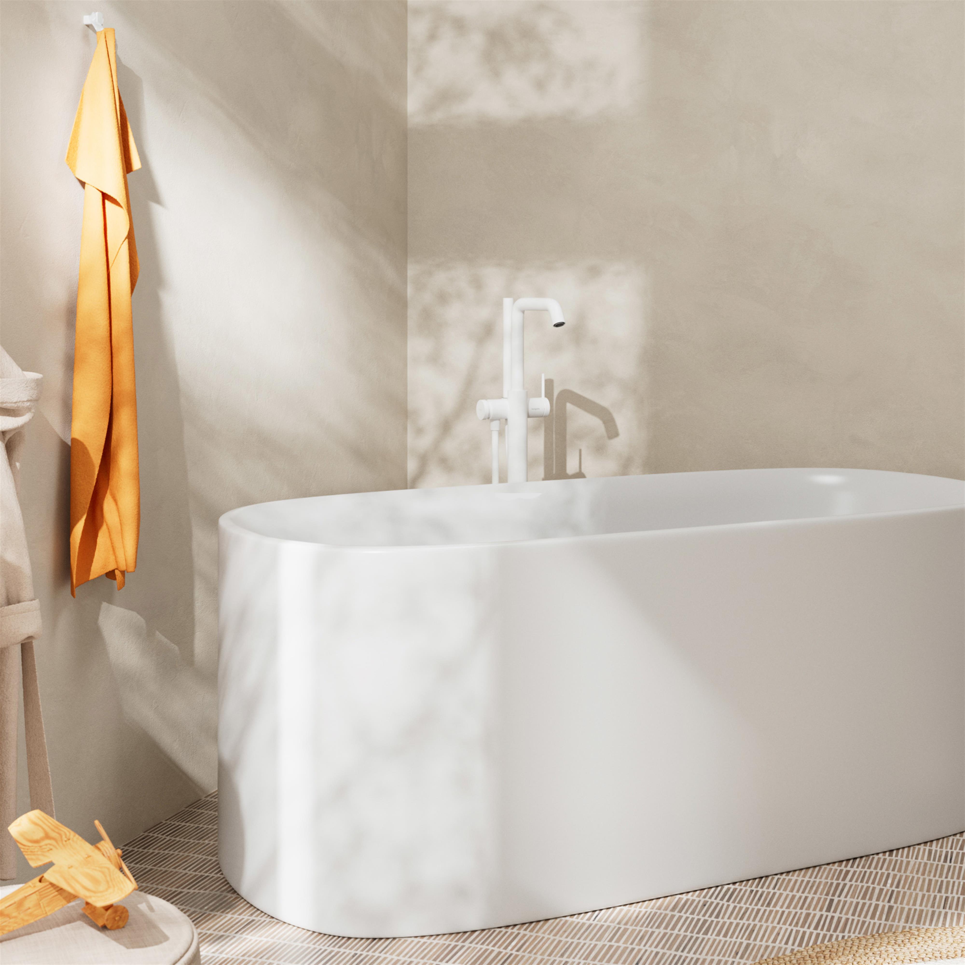 Hansgrohe Tecturis S bateria wannowo-prysznicowa wolnostojąca biały mat 73440700