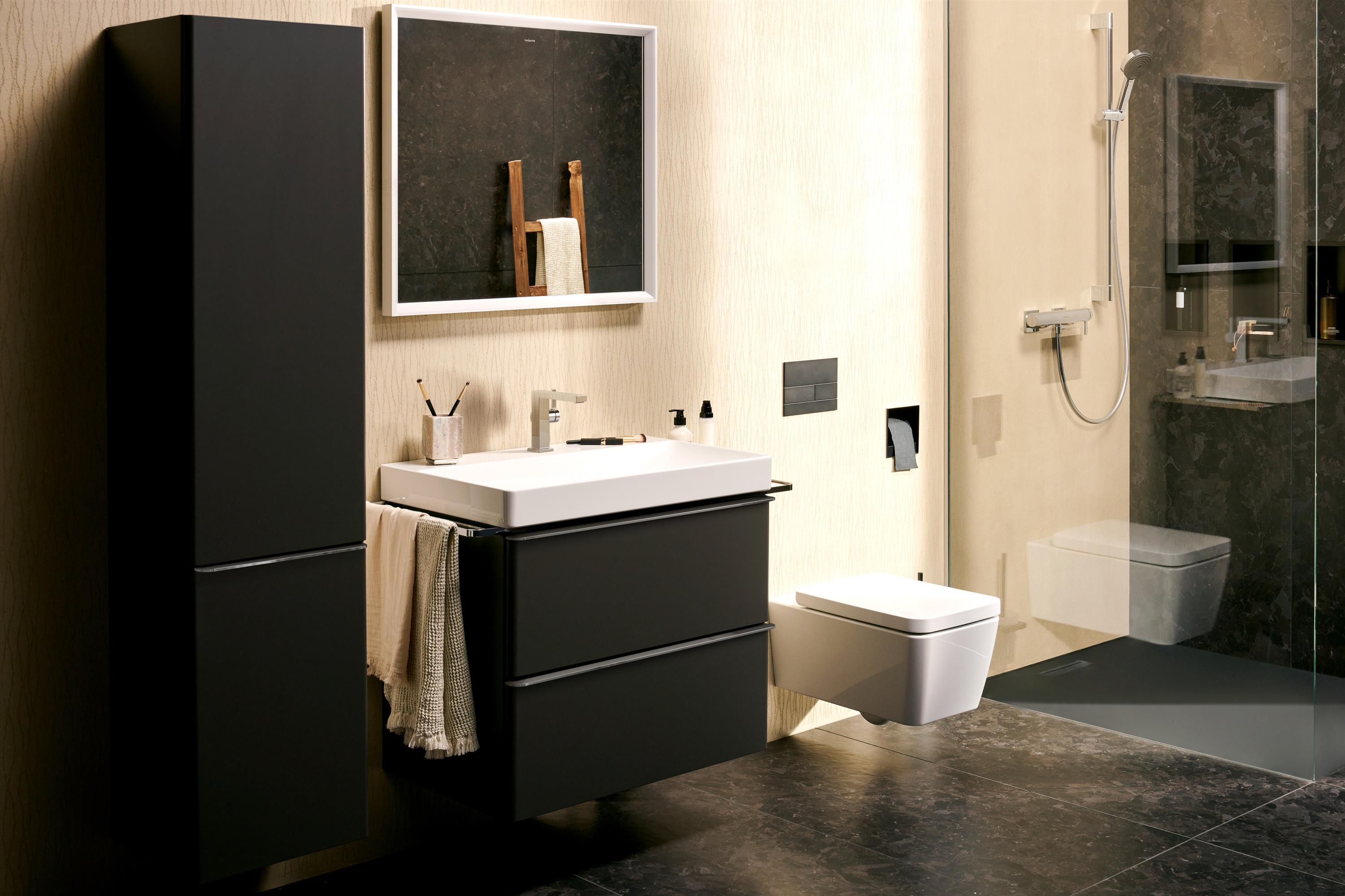 Hansgrohe Xelu Q szafka 78 cm podumywalkowa wisząca szary diament mat/chrom 54028000