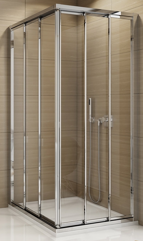 SanSwiss TOP-Line drzwi prysznicowe 80 cm częściowe 1/2 prawe srebrny połysk/szkło przezroczyste TOE3D08005007
