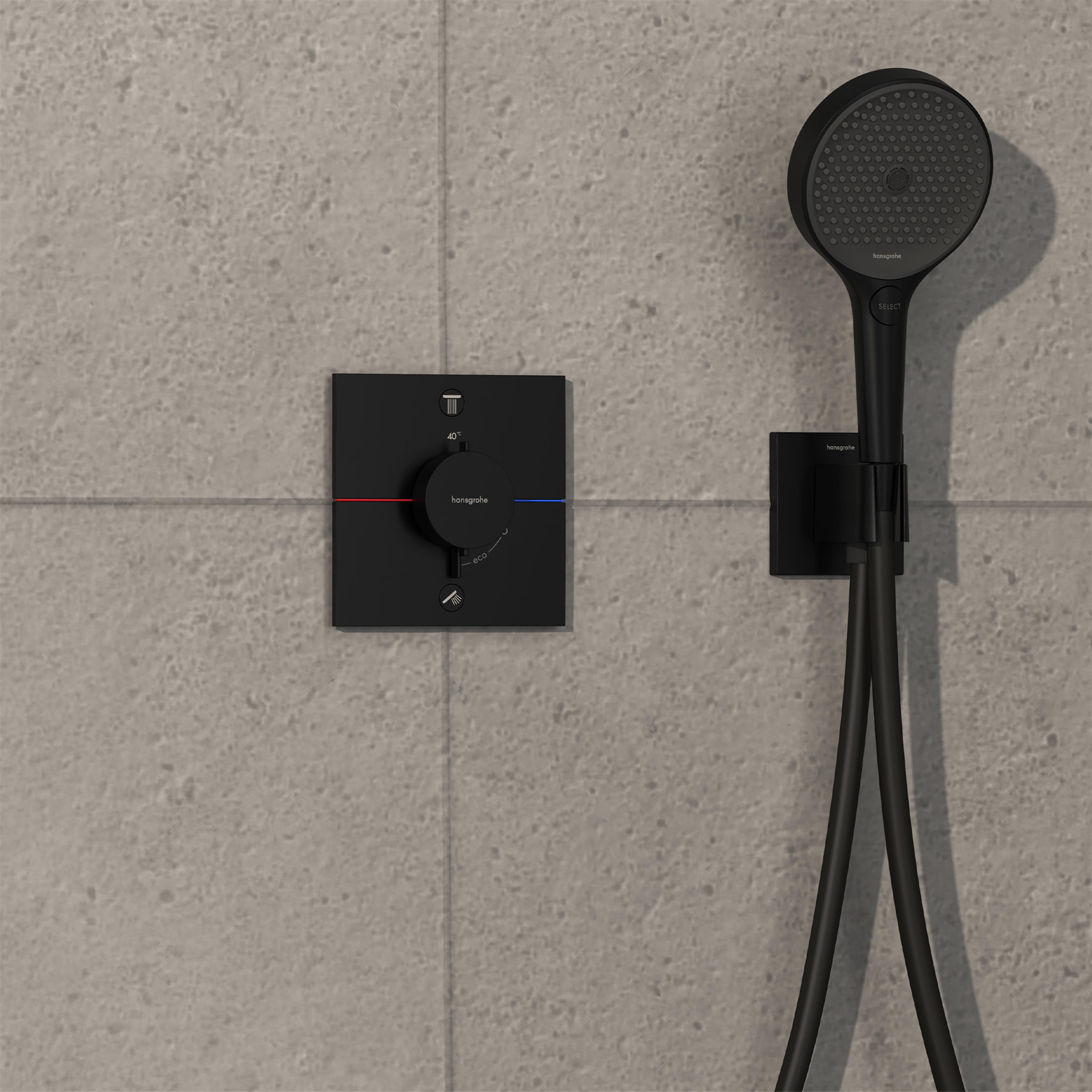 Hansgrohe ShowerSelect Comfort E bateria wannowo-prysznicowa podtynkowa termostatyczna czarny mat 15578670