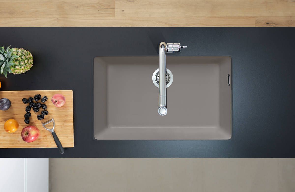 Hansgrohe S510-U660 zlewozmywak granitowy 66x40 cm szarość betonu 43432380