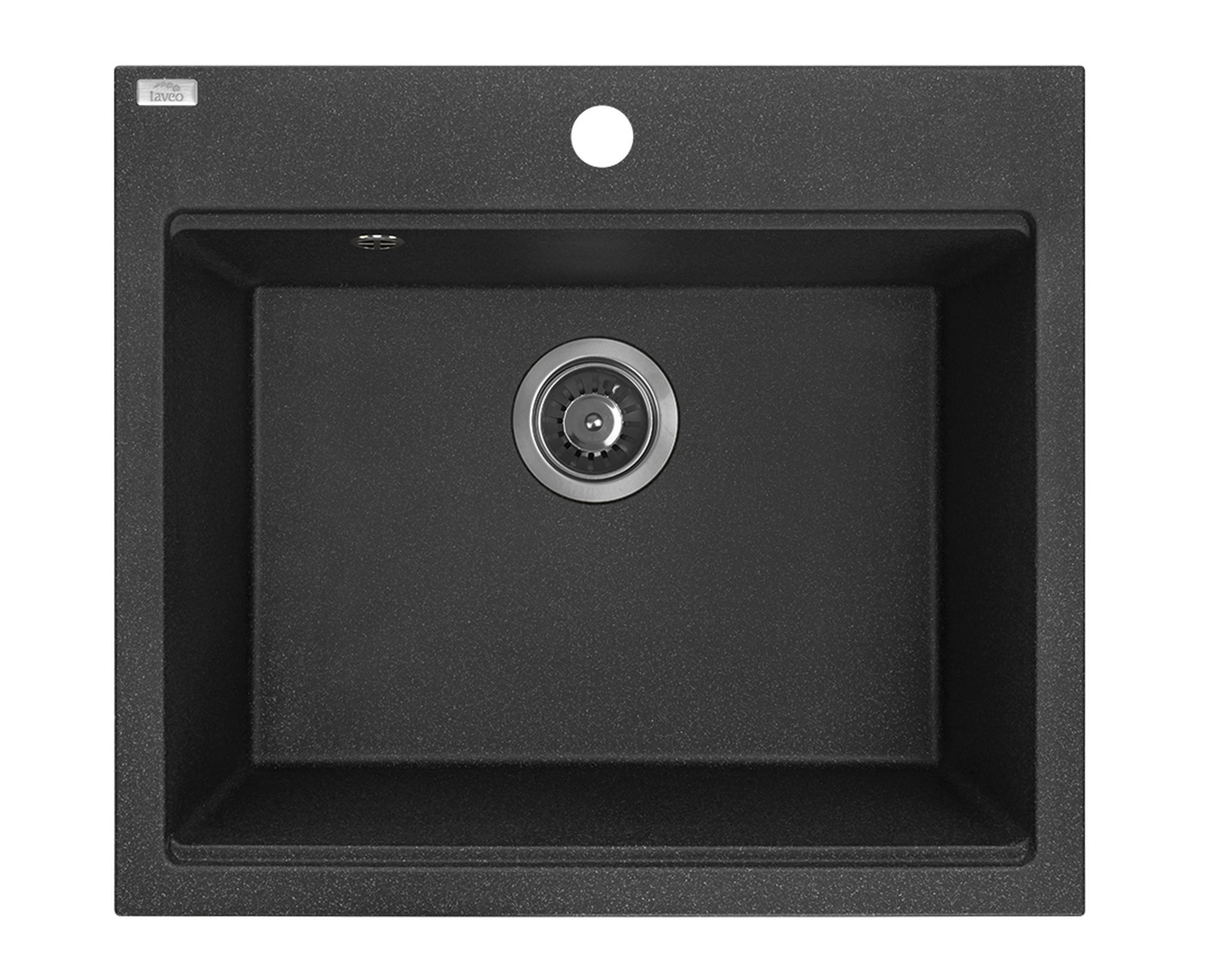 Laveo Tau zlewozmywak granitowy 57x50 cm czarny SBT710Y