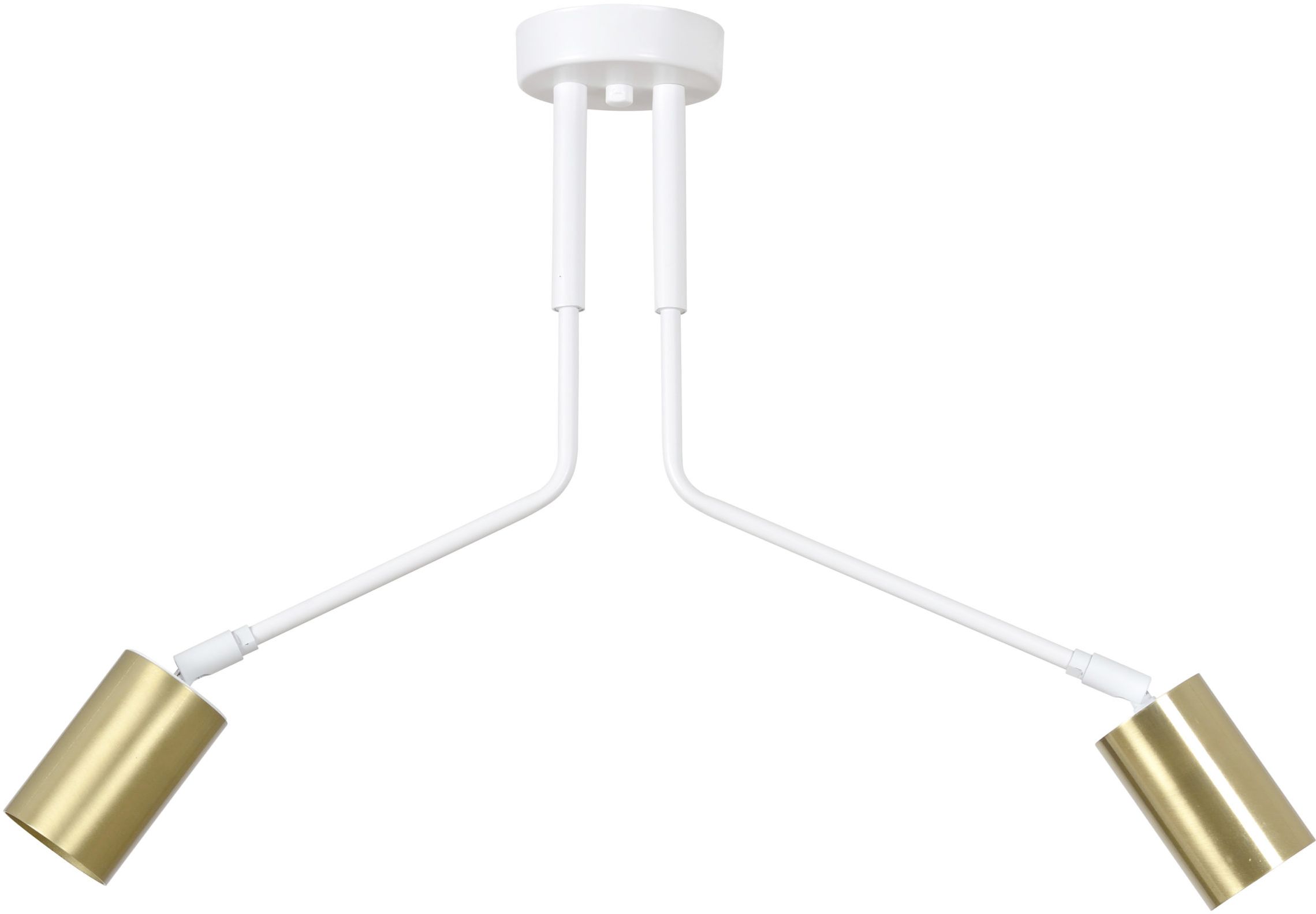 Emibig Verno lampa podsufitowa 2x8 W biała-złota 656/2