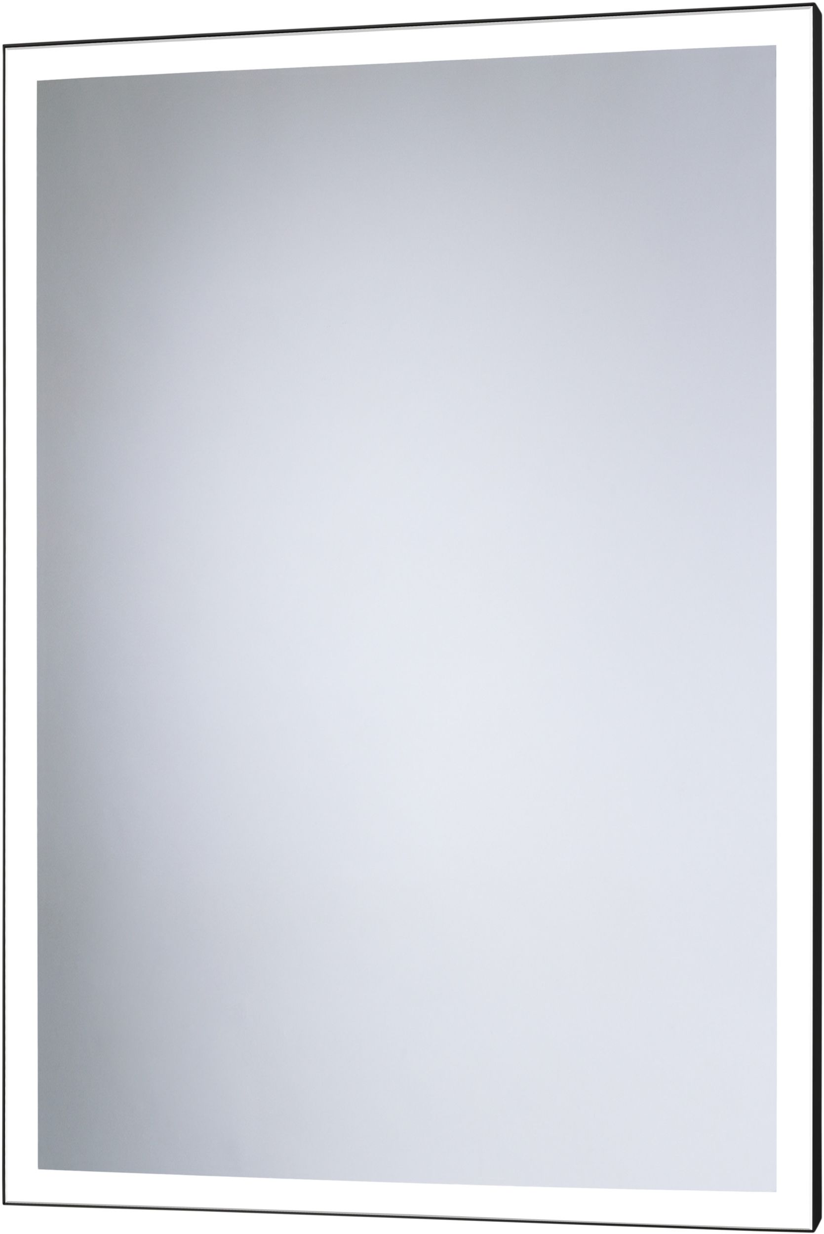 Dubiel Vitrum Solid Black lustro prostokątne 80x60 cm z oświetleniem