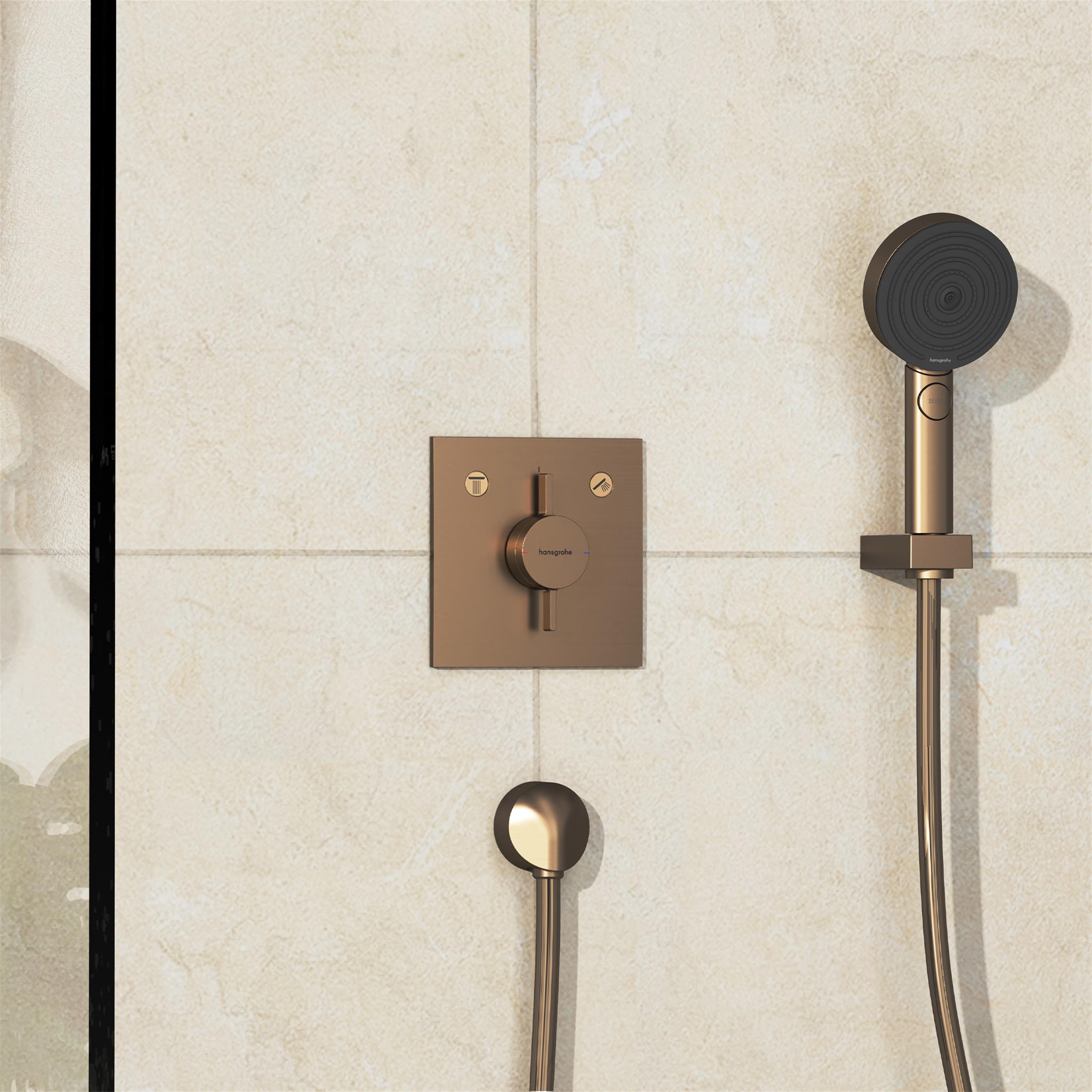 Hansgrohe DuoTurn E bateria wannowo-prysznicowa podtynkowa brąz szczotkowany 75417140