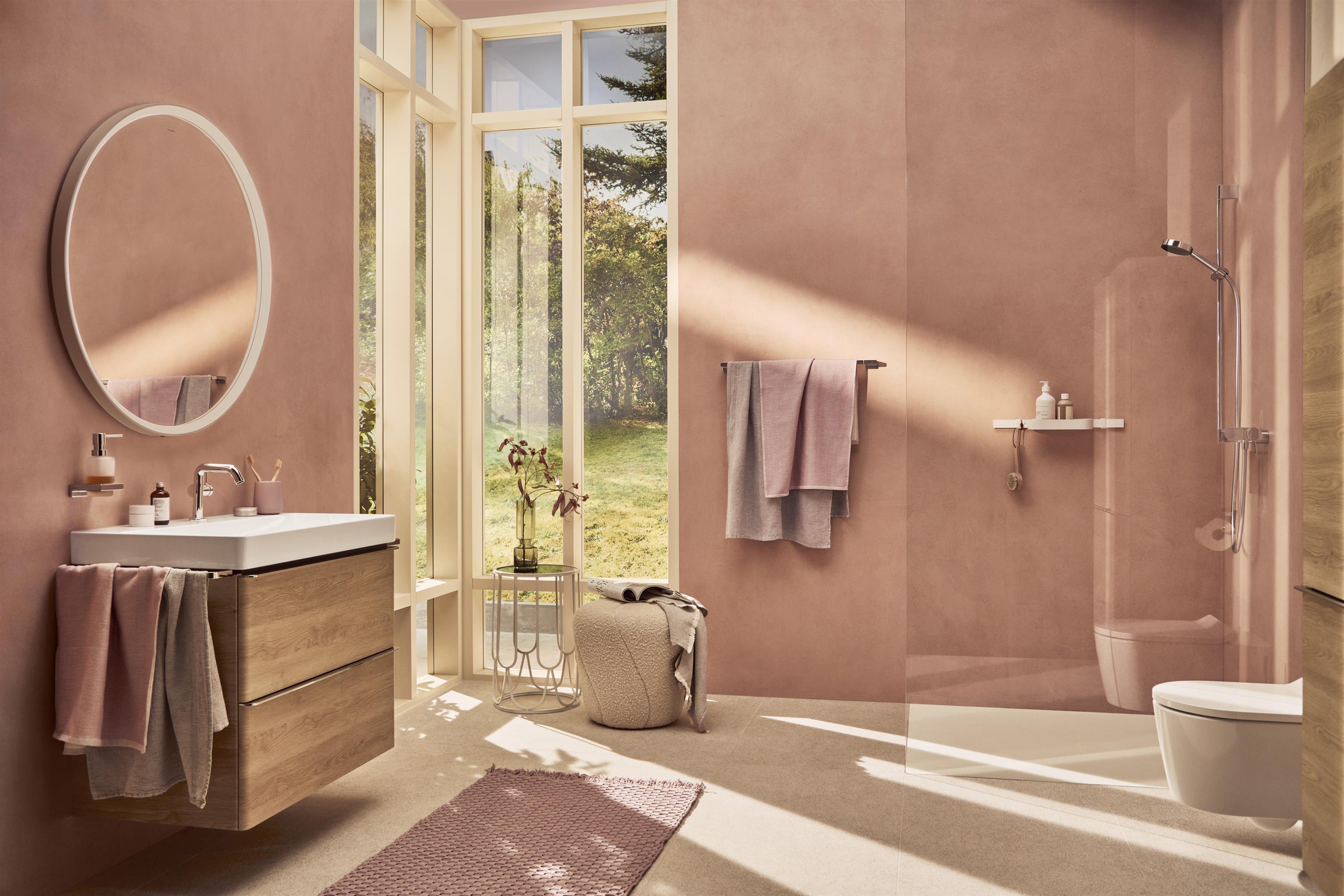 Hansgrohe Xelu Q szafka 78 cm podumywalkowa wisząca naturalny dąb/chrom 54029000