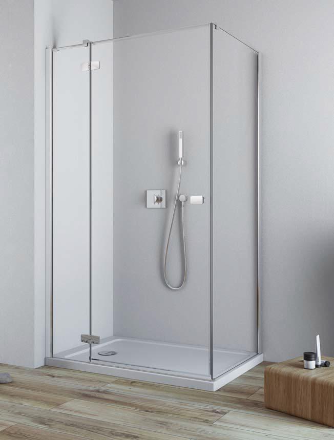 Radaway Fuenta New KDJ drzwi prysznicowe 80 cm lewe chrom/szkło przezroczyste 384043-01-01L - Wysyłka w 24h