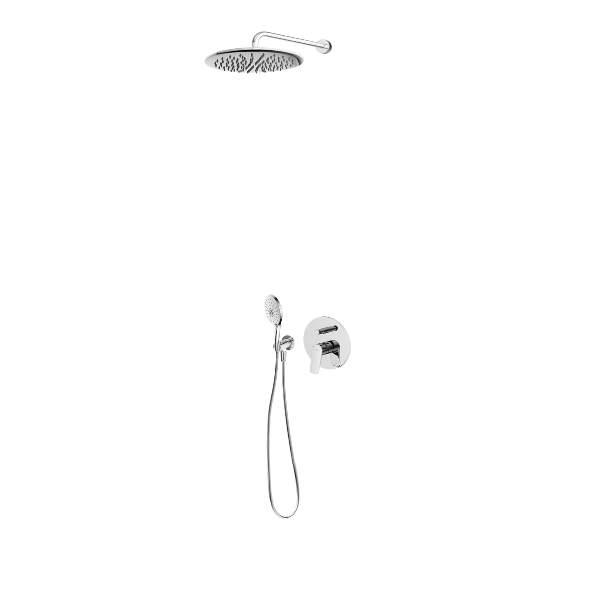Zestaw Oltens Vernal bateria podtynkowa z deszczownicą 30 cm Sondera i kompletem natryskowym Saxan EasyClick (34104100, 37002100, ... - Wysyłka w 24h