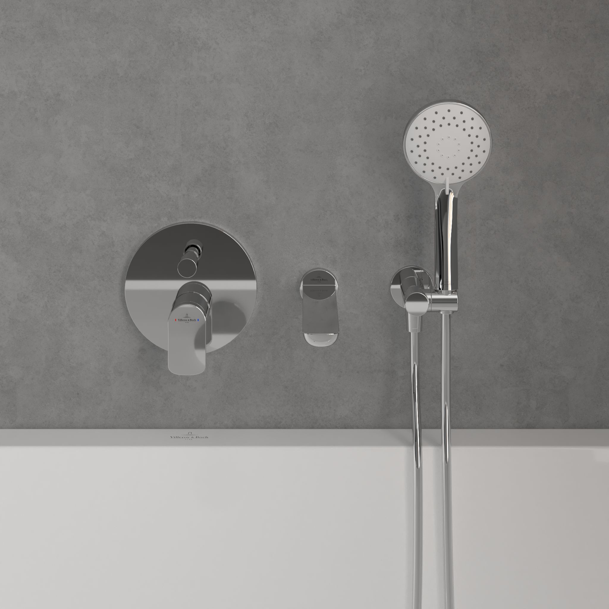 Villeroy & Boch O.Novo bateria wannowo-prysznicowa podtynkowa chrom TVS10435300061 - Wysyłka w 24h