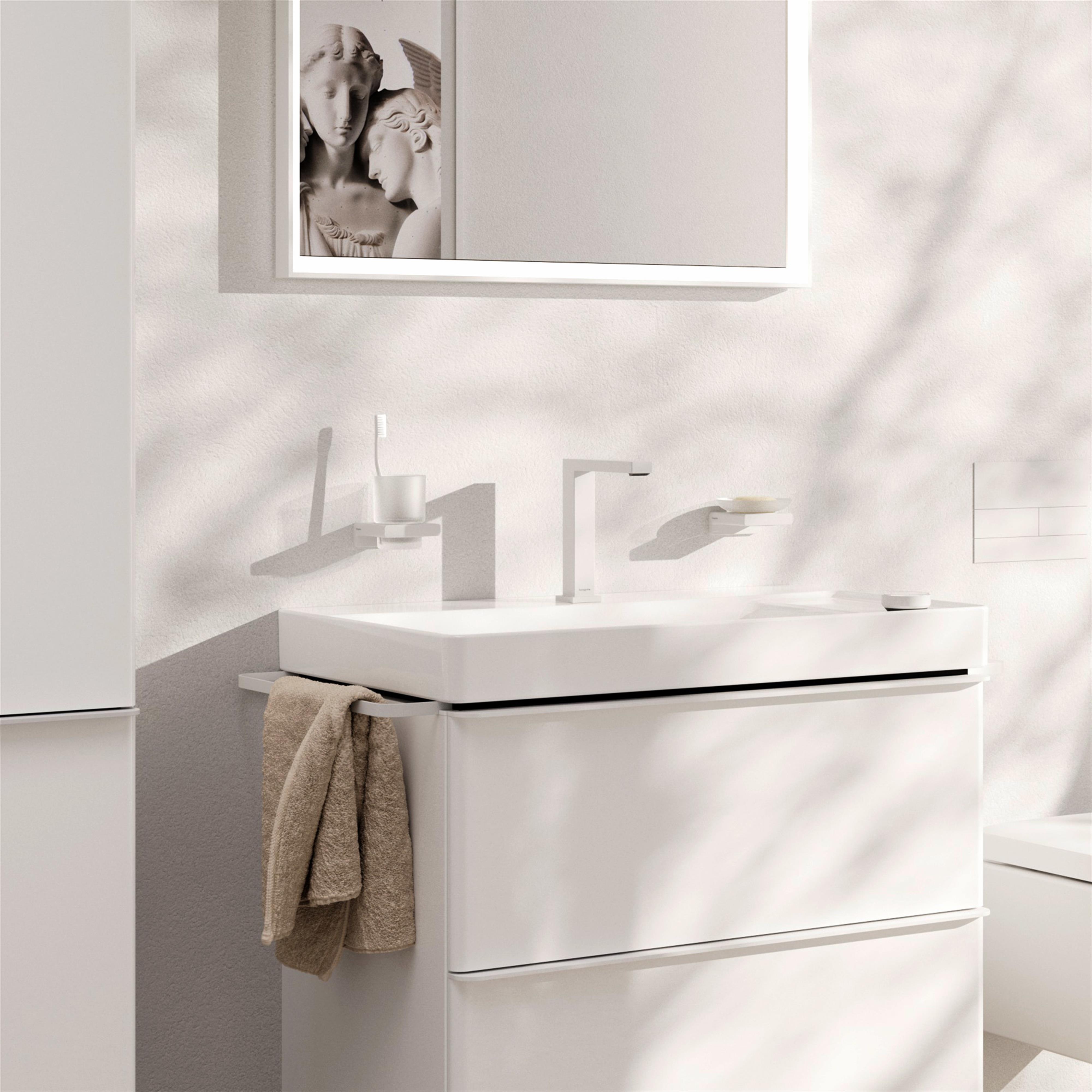 Hansgrohe Tecturis E bateria umywalkowa stojąca biała 73053700