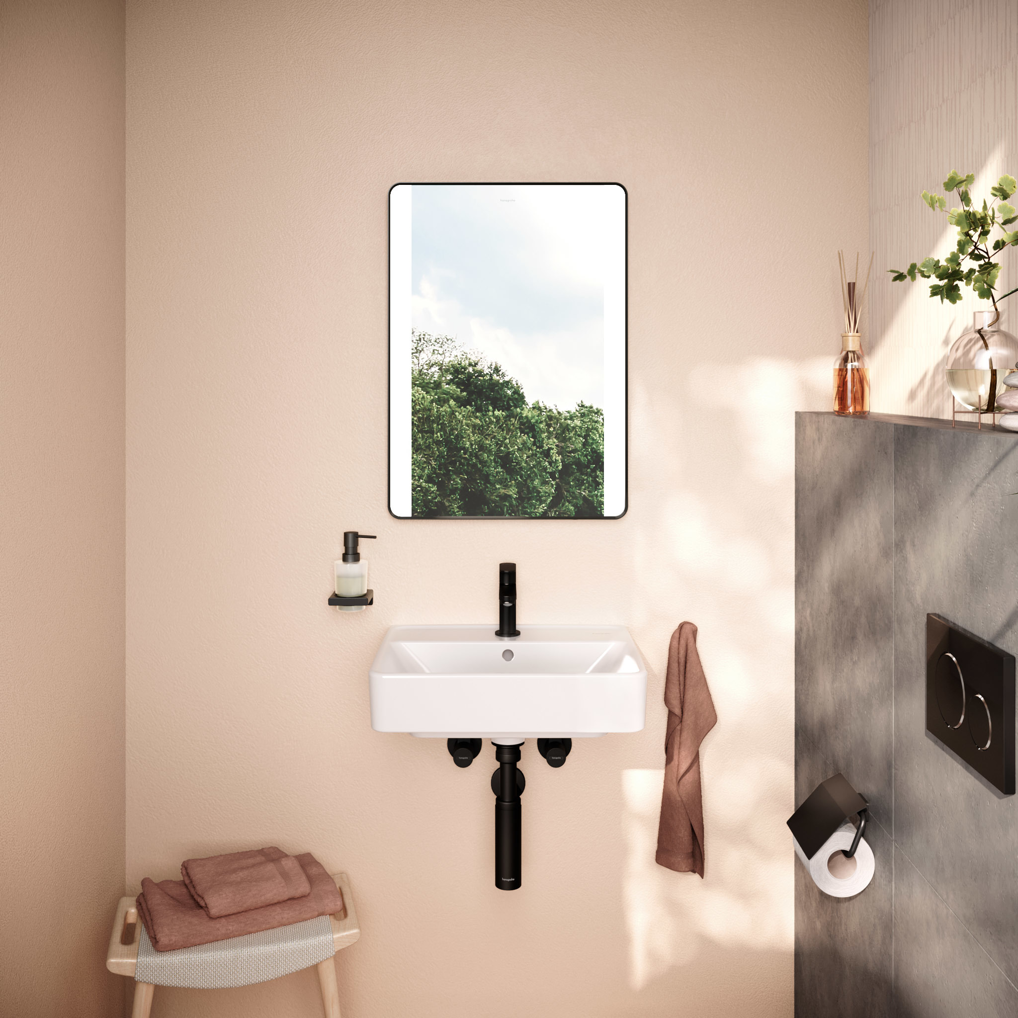 Hansgrohe Xanuia Q umywalka 50x39 cm prostokątna ścienna biała 61008450