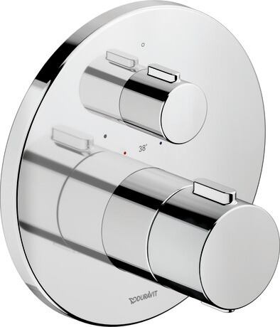 Duravit bateria prysznicowa podtynkowa termostatyczna stal szczotkowana TH4200016070