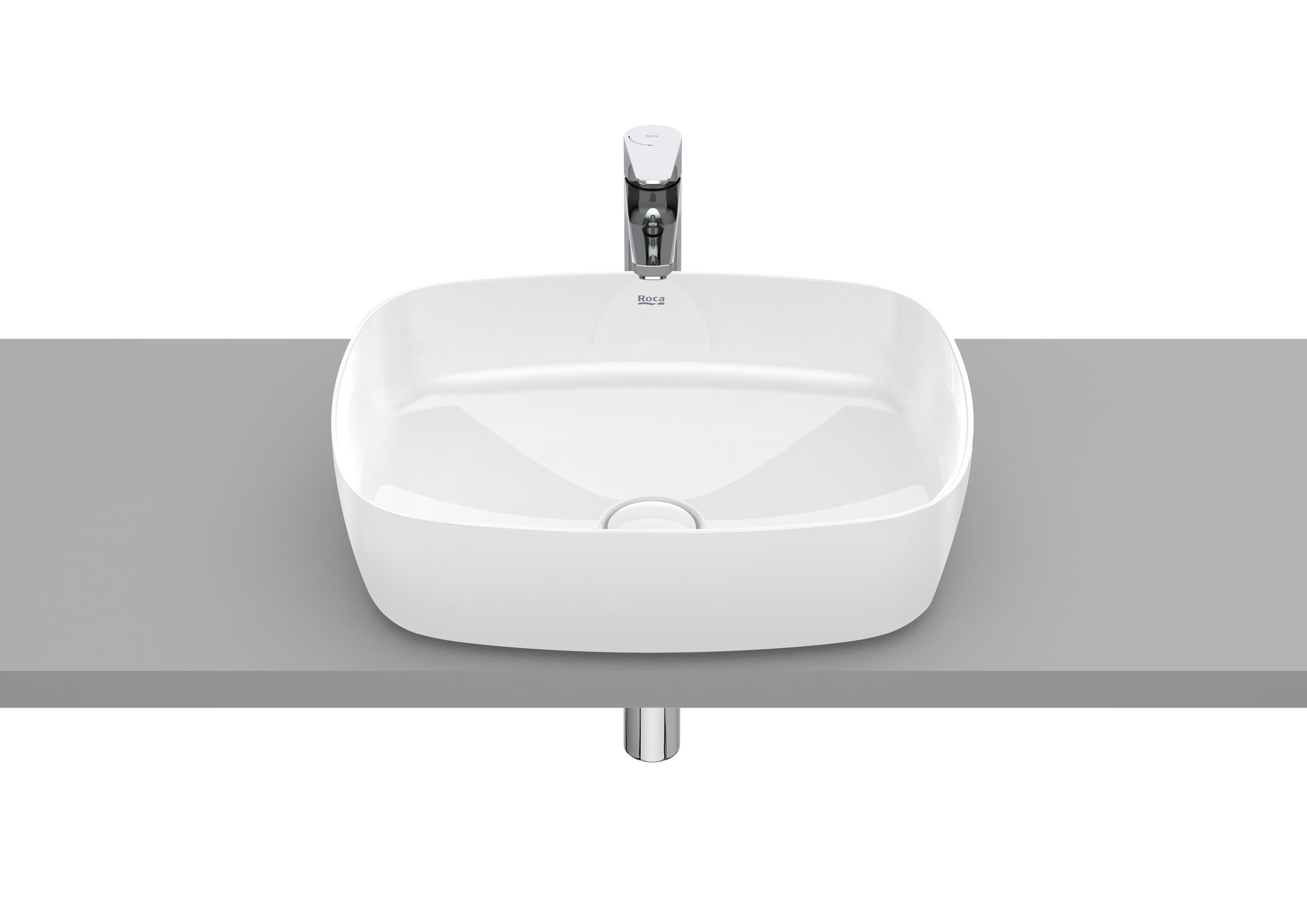 Roca Inspira umywalka 50x37 cm prostokątna nablatowa biała A327500S00