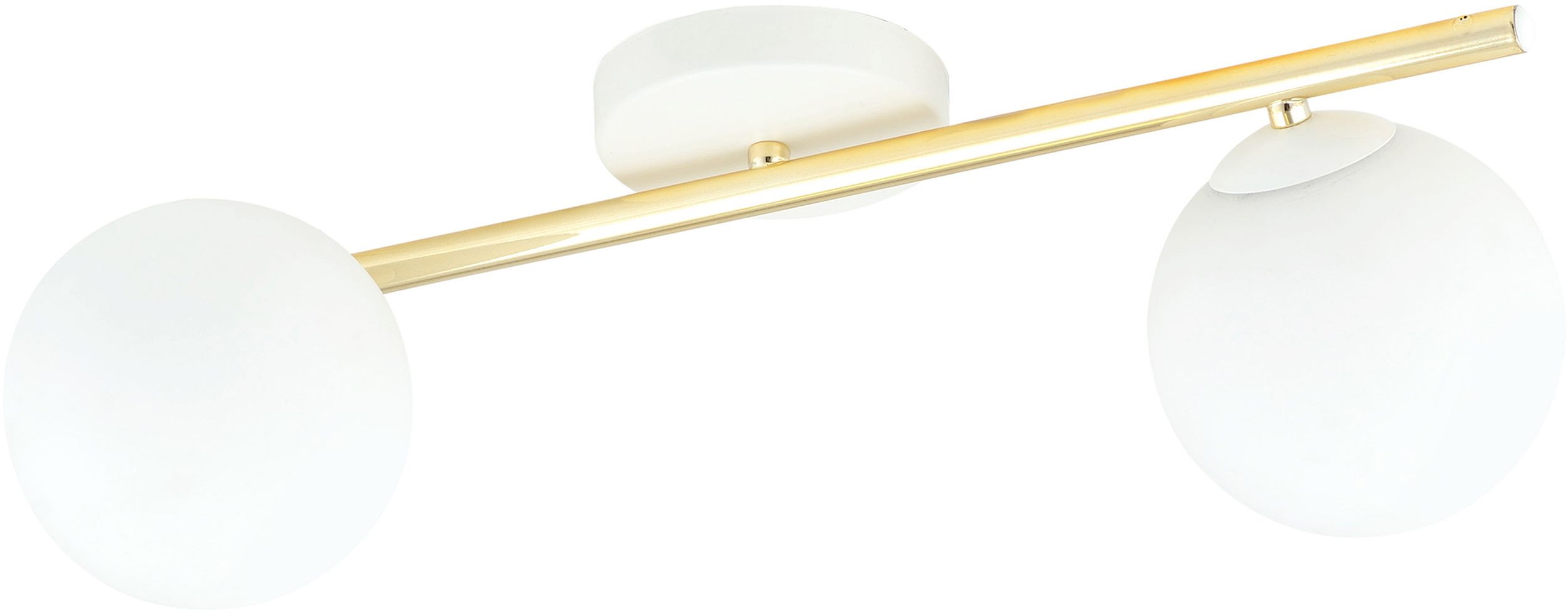 Emibig Splendi lampa podsufitowa 2x10W biały/złoty/opal 1249/2