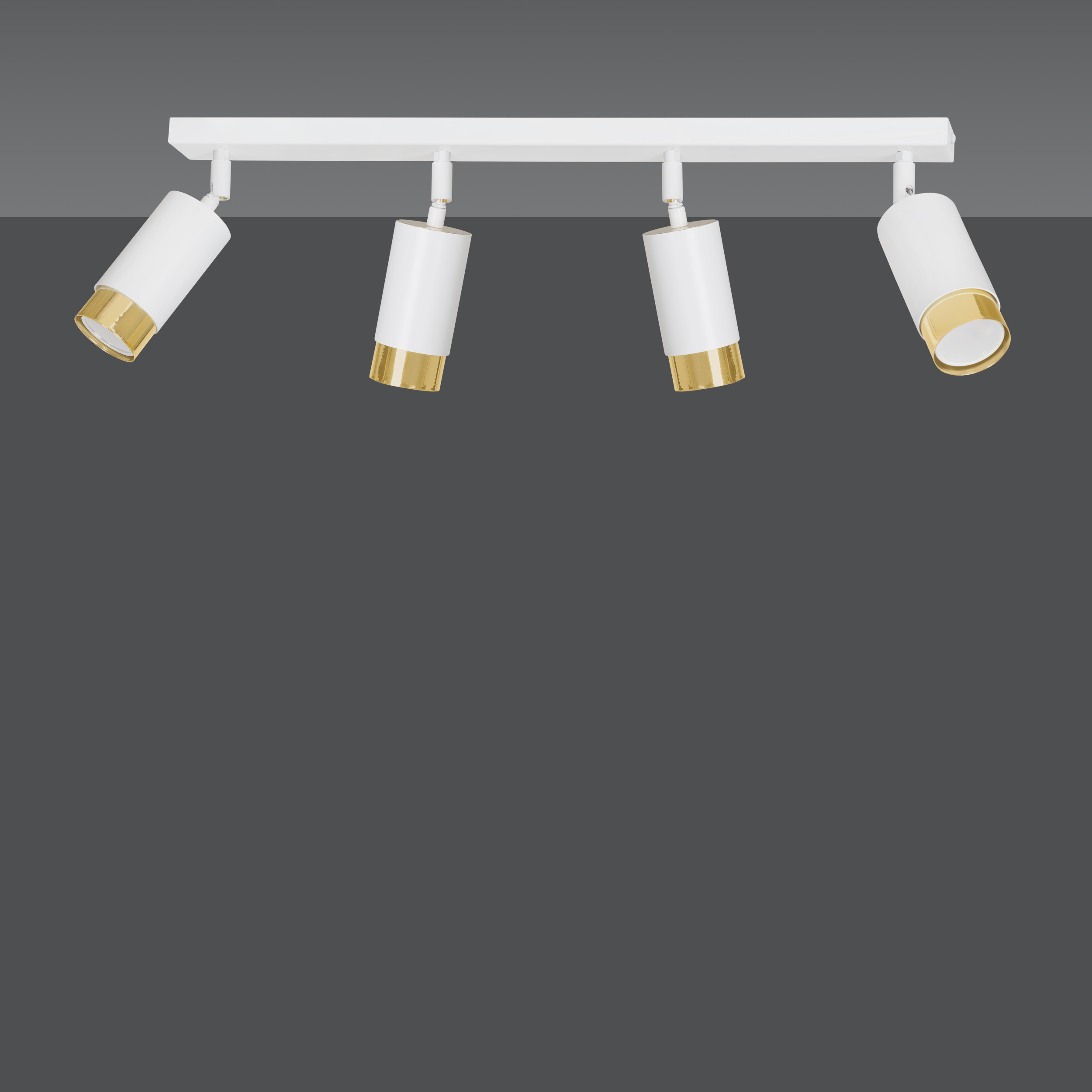 Emibig Hiro lampa podsufitowa 4x8 W biała-złota 963/4