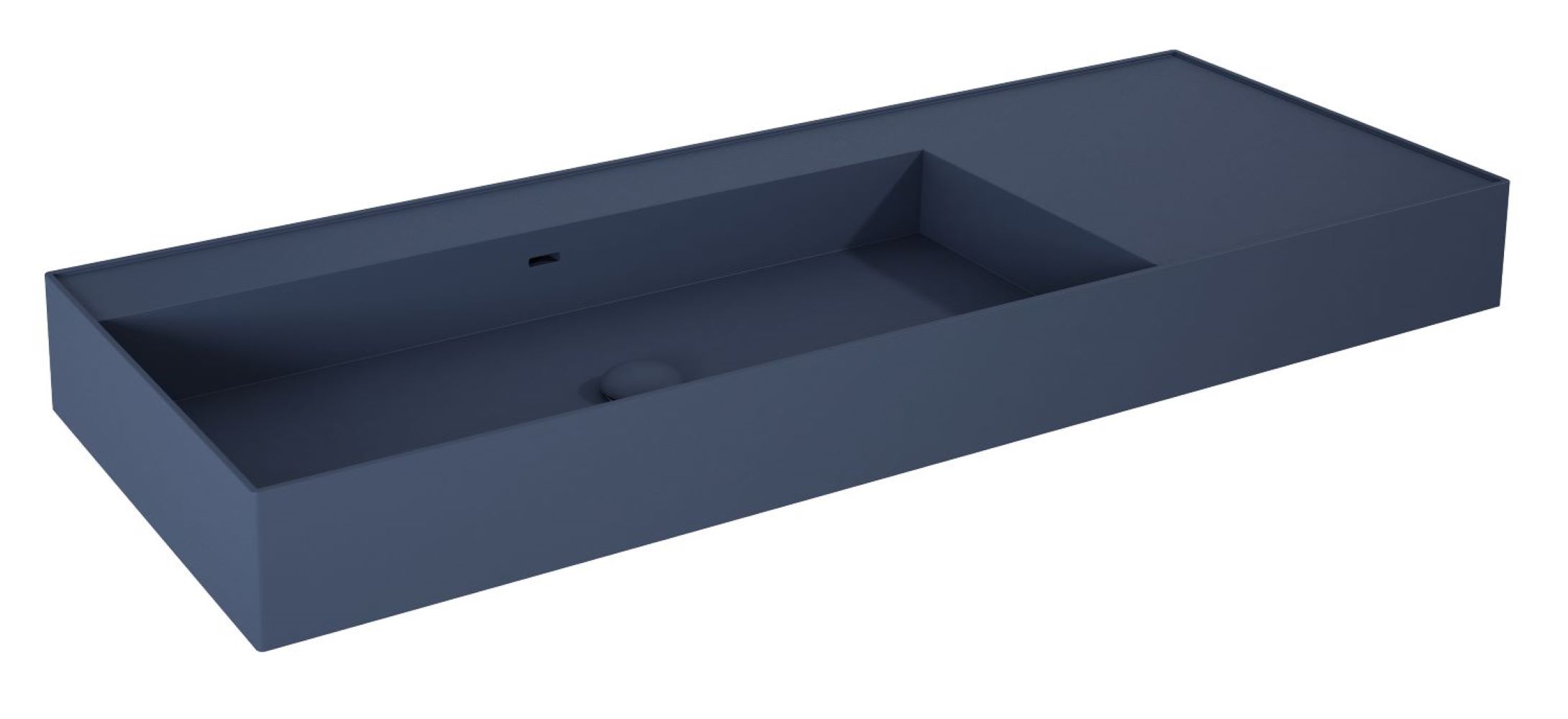 Elita Level umywalka 120,5x45,5 cm prostokątna ścienna lewa navy blue matt RE041461197030