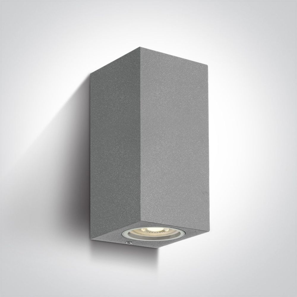 One Light kinkiet zewnętrzny 2x7W szary 67426A/G
